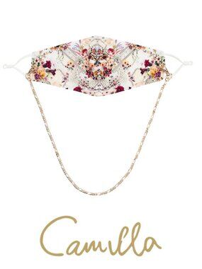 RARE! Camilla Sew In Love Face Mask Cover With Chain b52